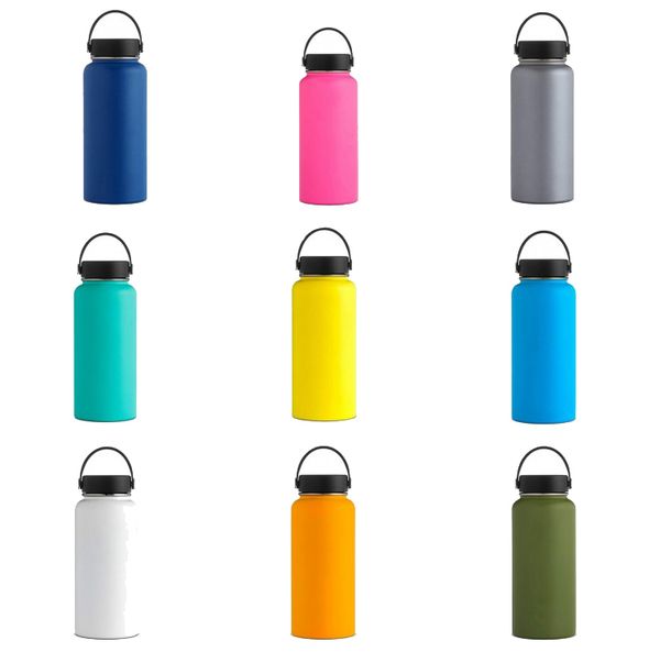 

new 18oz 32 oz 40oz water bottle stainless steel & vacuum insulated | wide mouth with leak proof flex cap dhl fedex free