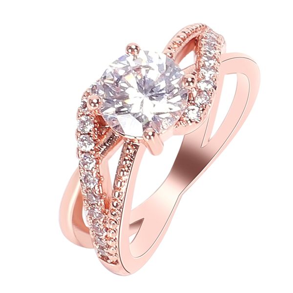 

round engagement rings for women wedding ring jewelry, Slivery;golden