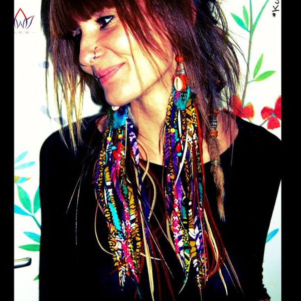 

brw 2019 fabric handmade earrings with tassel boho long earrings african tribal ankara handmade jewelry african earrings wyb129, Silver
