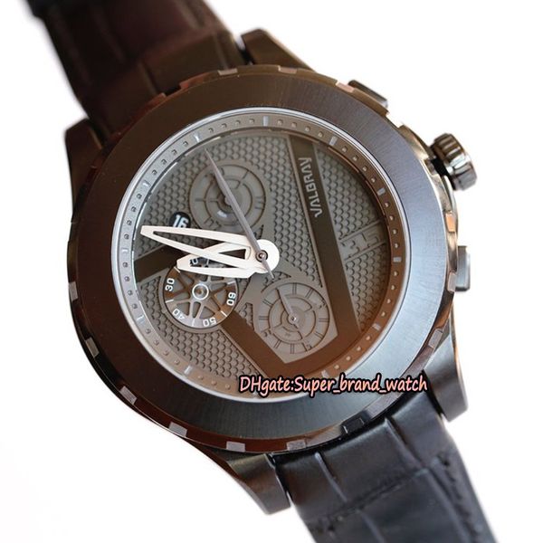 

tnk limit version leica valbray el1 oculus aperture shutters dial black pvd steel case 7750 automatic chronograph mens watch sport watches, Slivery;brown