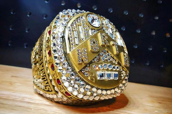 

toronto 2018 2019 raptors championship ring fan men promotion gift wholesale drop shipping, Golden;silver