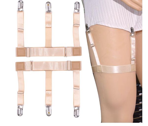 

mens shirt garters suspenders braces for shirts gentleman leg elastic men shirt suspenders garter holder business, Black;white