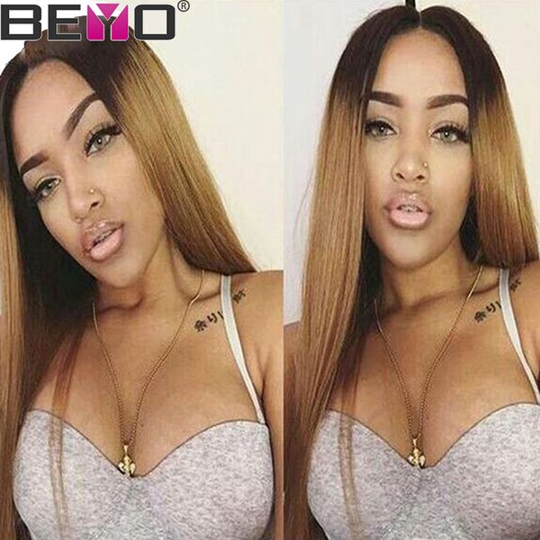 

ombre прямые волосы пучки бразильские волосы плетение связки t1b / 4/27 три тона цветные remy человеческих волос утками extensions 10-26 дюй, Black