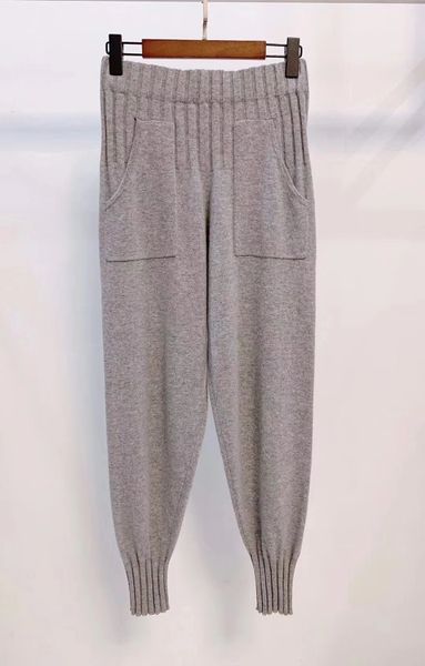 

2019 ladies fashion loose solid color cashmere pants 1106, Black;white
