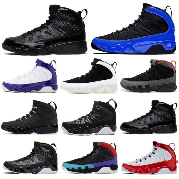 

men basketball shoes 9 9s gym red racer blue unc bred citrus anthracite og space jam mens trainers sports sneakers 7-13 new arrival