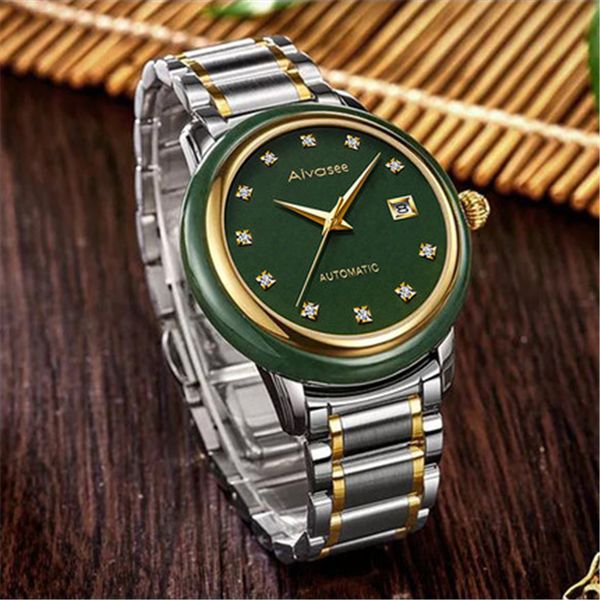 

brand mechanical men watch jade business male clock luxury collector's edition creative carnival fashion carnival man watchs, Slivery;brown