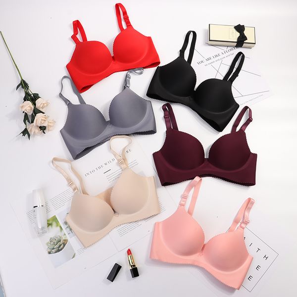 

push up bra женщины underwears sexy глубокий u кубок bras lingerie бюстгальтер провода free bralette backless бюстгальтеры intimates нижнее, Red;black