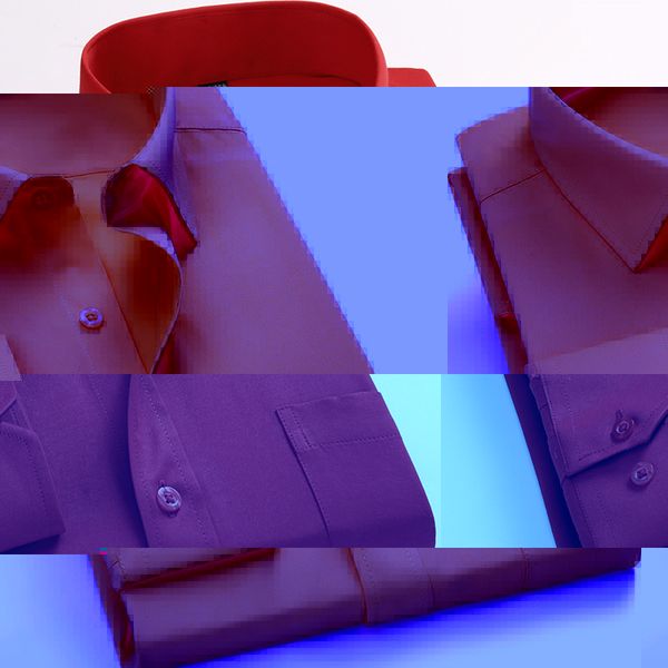 

mens business casual long sleeved shirt classic white black dark blue male social dress shirts plus large size 8xl 7xl 6xl 5xl