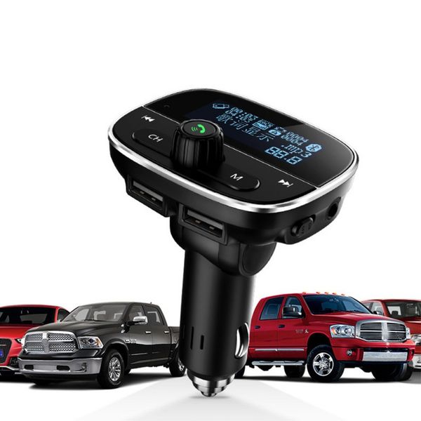 

1pcs multifunctional 2 usb ports car bluetooth audio adapter hands-calling mp3 car charger