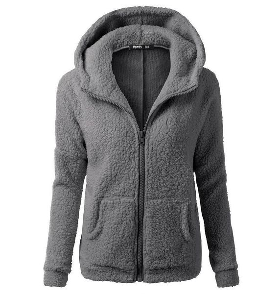 

2018 autumn and winter selling women's solid color long sleeves hooded zipper cardigan hoodie sweaters, Black
