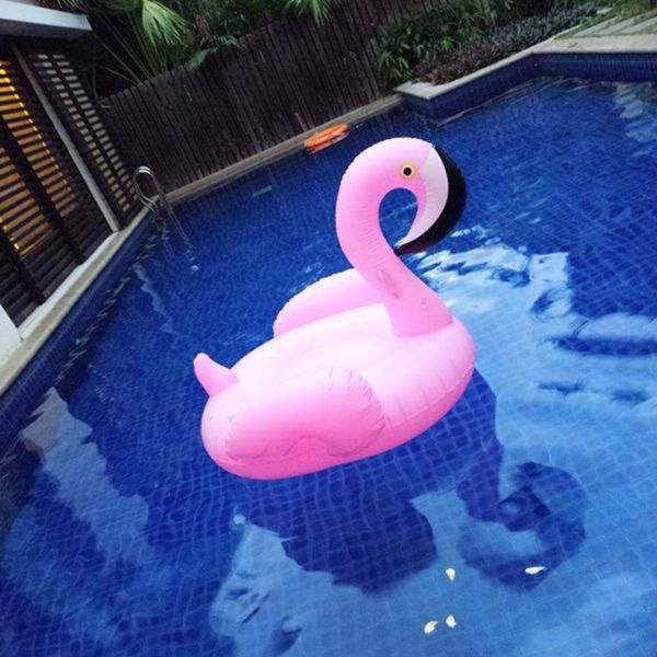 

60 inch water inflatable float flamingos swimming pool accessories inflatable raft swan ride-on ring water hammock party fun toy