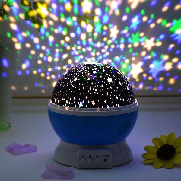 

rotating night light projector lamp starry sky star unicorn children kids baby sleep romantic led projection lamp usb aa battery