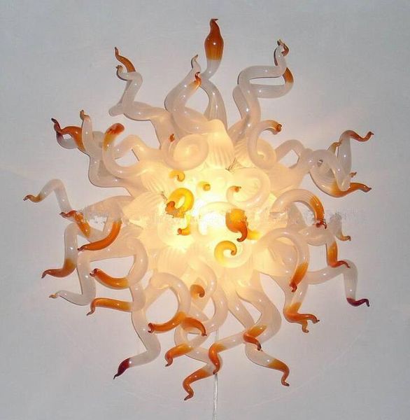 Lampada moderna Luci natalizie Lampadari soffiati a forma rotonda Lampadine a LED Piccole lampade a lampadario in cristallo in vetro di Murano stile Dale Chihuky