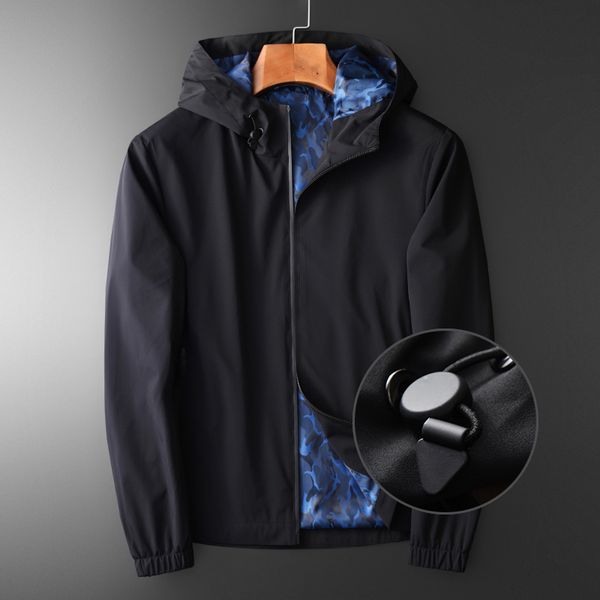 

minglu sport hooded mens jackets luxury solid color casual simple mens jackets and coats plus size 4xl slim fit black man coats, Black;brown