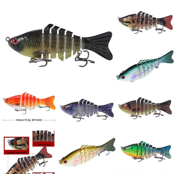 

fwb0v fishing luya hard bait 10cm built-in steel ball sbait bionic long fake bait