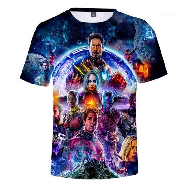 

short sleeved t-shirts designer teenagers shirts special clothing new summer mens o-neck t-shirts avengers endgame 3d printed, White;black