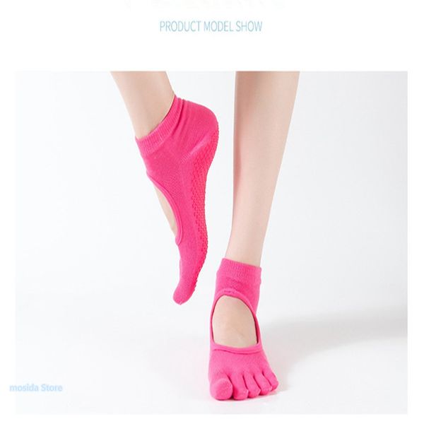 

100pair style halter toe yoga socks non-slip yoga socks breathable selling sports, Black