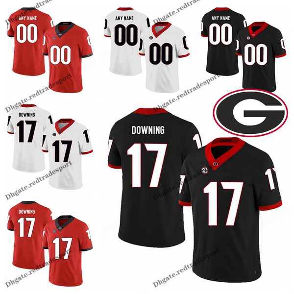 

customize 2019 georgia bulldogs matthew downing college football jerseys black #17 matthew downing stitched football shirts s-xxxl