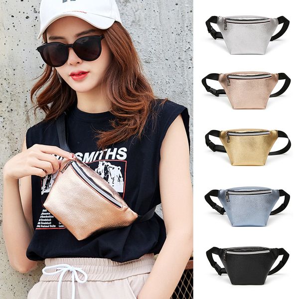 

litchi pattern mini waist bag lightweight chest bags crossbody single shoulder bag for women summer -opk