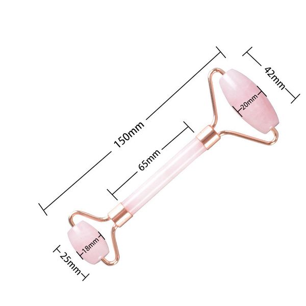 

pink double head massage roller jade roller face thin massager face jade roller face massager tool dhl