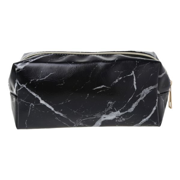 

large cute pencil case pen box zipper bags marble makeup storage supplies hot
