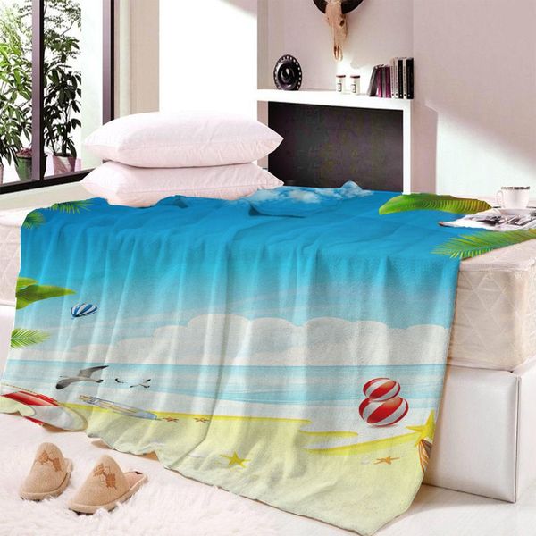 

super soft blanket for bed summer beach sea beachtowel for kids blanket throws bedsheet travel sheets air conditioning