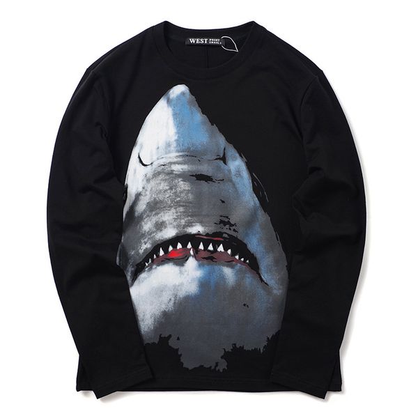 

новый дизайнер футболки мужская одежда бренд tops tee рубашка мода летняя акула печатная роскошь мужская рубашка одежда s-2xl 2020, White;black