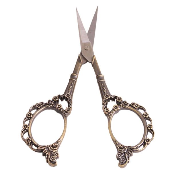 

stainless vintage sewing scissors floral seamstress plum blossom cross-stitch scissor antique sewing scissor for fabric tool, Black