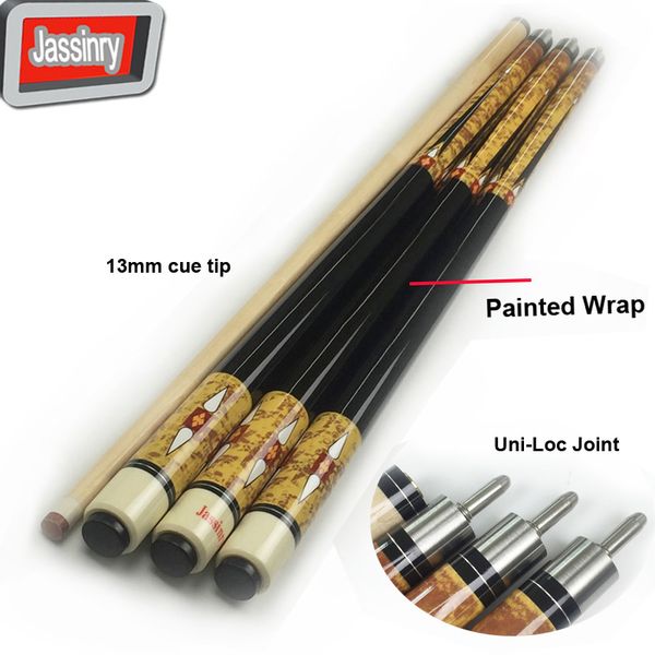 

jassinry 13mm pool cues billiard cues in uni-loc maple wood nine-ball ball arm 1/2 split cue stick ing