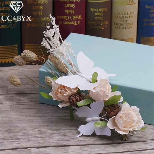 

cc jewelry hairpins hair clips bridal hair accessories tiara handmade flowers for women wedding decorations party jewellery 0129, Golden;white