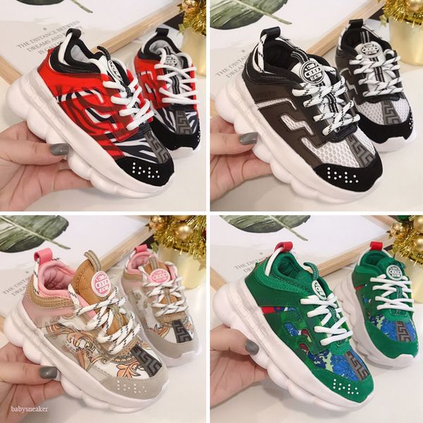 

2020 новое поступление цепная реакция повседневная обувь для детей черный белый розовый модные кроссовки бег спортивные детские повседневные, Black