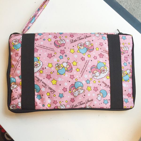 

cute cartoon little twin stars my melody cinnamoroll women foldable trolley travel bag girls duffle tote portable luggage bags