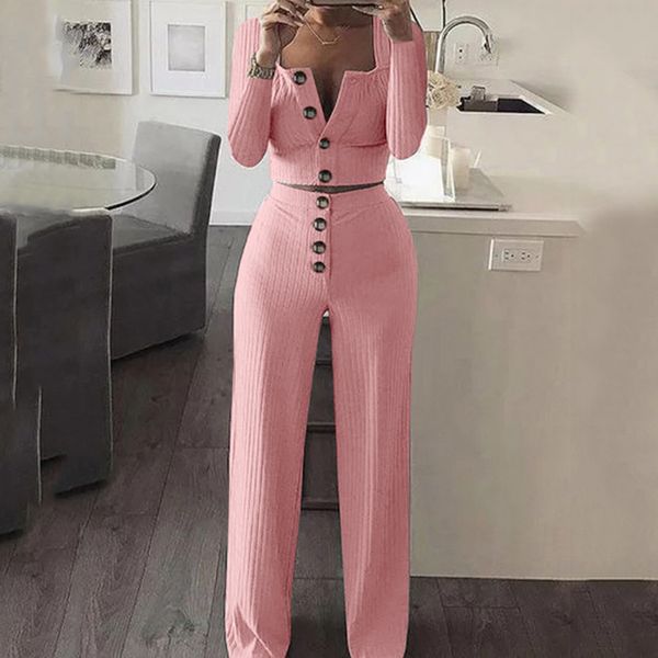 

women two piece skirt sets womens fashionable long-sleeved cardigan slim body button casual suit #4, White