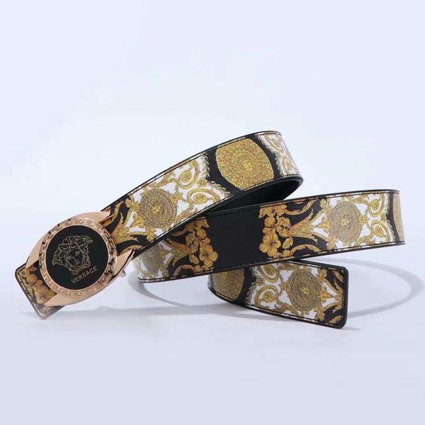 

166 13 ver ace 13 new belt men fa hion brand men de igner belt genuine belt gold ilver buckle wai tband d32f