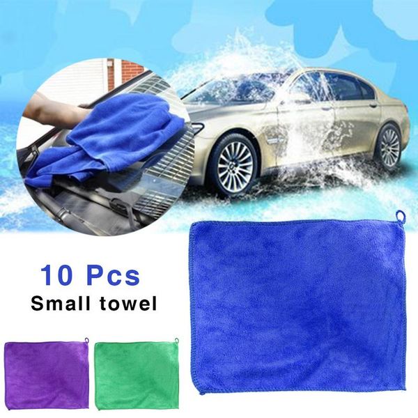 

car cleaning towel automobile motorcycle washing glass household cleaning small towel 10 pcs microfiber