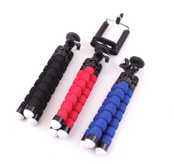 

mini flexible sponge ocs tripod for iphone xiaomi huawei smartphone tripod for gopro camera accessory with phone clip holder