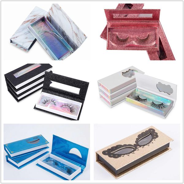 

magnetic lashes box 3d mink eyelashes boxes fake false eyelashes packaging case empty eyelash box cosmetic tools dhl free