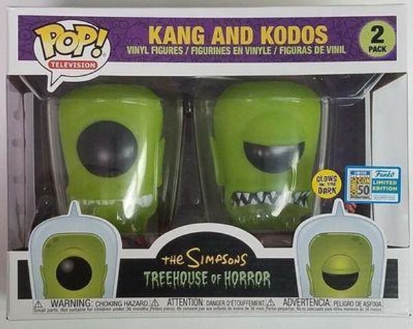 

funko pop the simpsons treehouse of horror kang and kodos glow in the dark vinyl anime action figures model toy for kids toys 2pcs a set