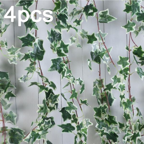 

4xartificial ivy trailing vine fake foliage flower hanging leaf garland plant