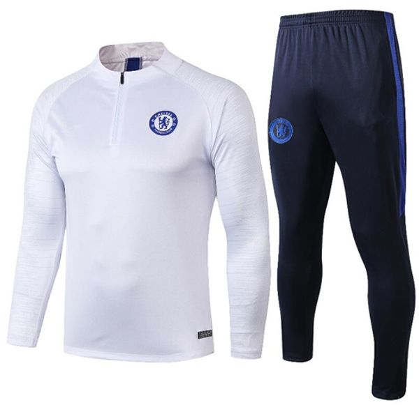 

2019 2020 kante willian soccer jacket tracksuit 19 20 pedro giroud pulisic long sleeve full zipper football jacket sportswear training suit, Black