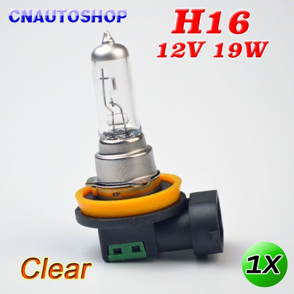 

hippcron h16 halogen lamp clear glass 12v 19w 3800k pgj19-3 base car headlight bulb 1 piece