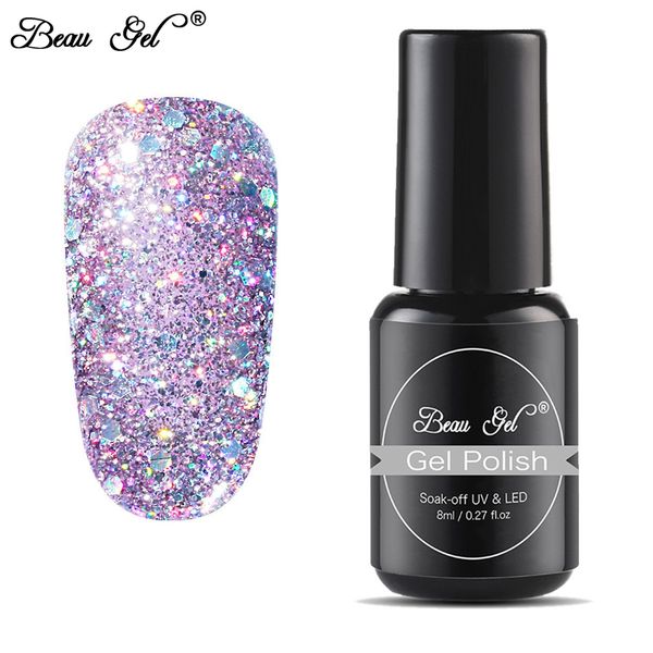 

Art Beau Гель 8ML Алмазные Блеск для ногтей Гель-лак Soak Off LED УФ Shiny Блестки Nail Art Design Супе