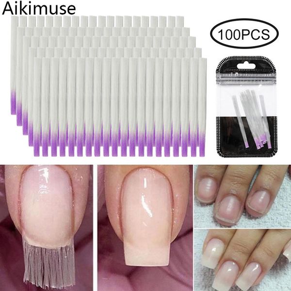

100pcs nail art decoration care set fake nails fiberglass extension nail gel polish acrylic tips form press on supplies, Red;gold