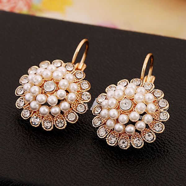 

elegant wedding earring for women gold color austrian crystal earring pear earrings xll064, Silver