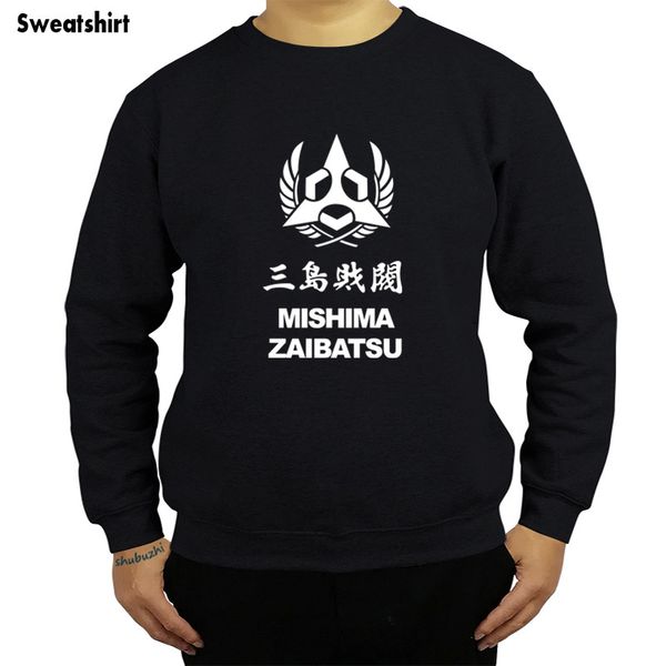 

new arrived cool o-neck men sweatshirt mishima zaibatsu logo tekken hoodies cotton fashion brand hip-hop mens hoody sbz4273, Black