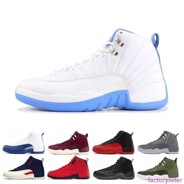 

баскетбол обувь 12 12s мужчины такси мастер flu игры французский гамма синий черный белый cny playoffs mens спортивный спорт тапки размер 41