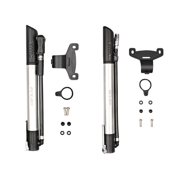 

bike pump aluminum alloy mini portable bicycle tire pump ultralight cycling air silver color for bike