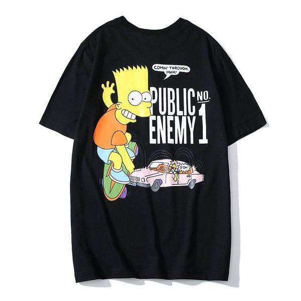 

mens designer t shirts printing cartoon tshirt luxury lovers tshirt business casual men tees high fashion cotton sports womens1, White;black