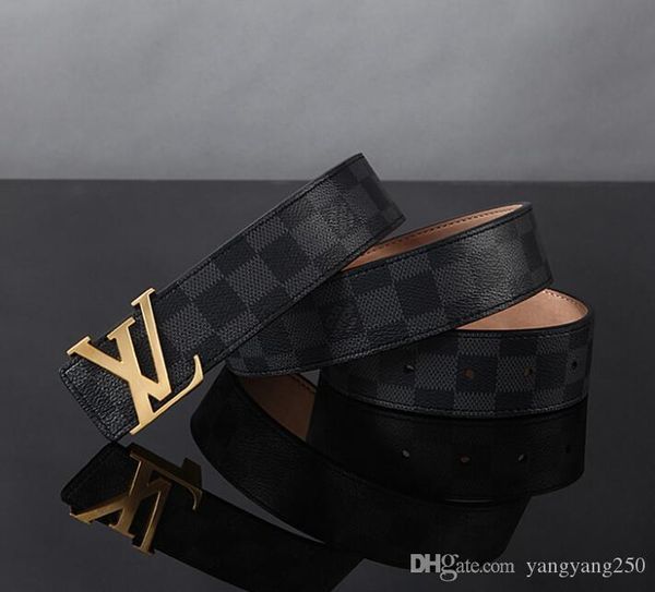 

new designer belts for mens belts designer belt plaid luxury belt leather business belts flower women big gold/silver buckle, Black;brown