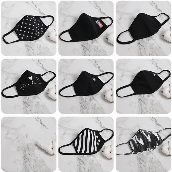 

us flag mask fashion cotton dustproof designer masks breathable sunscrren face mouth cover washable reusable creativity face mask ahd702